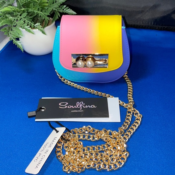 Handbags - Mini rainbow jelly bag satchel